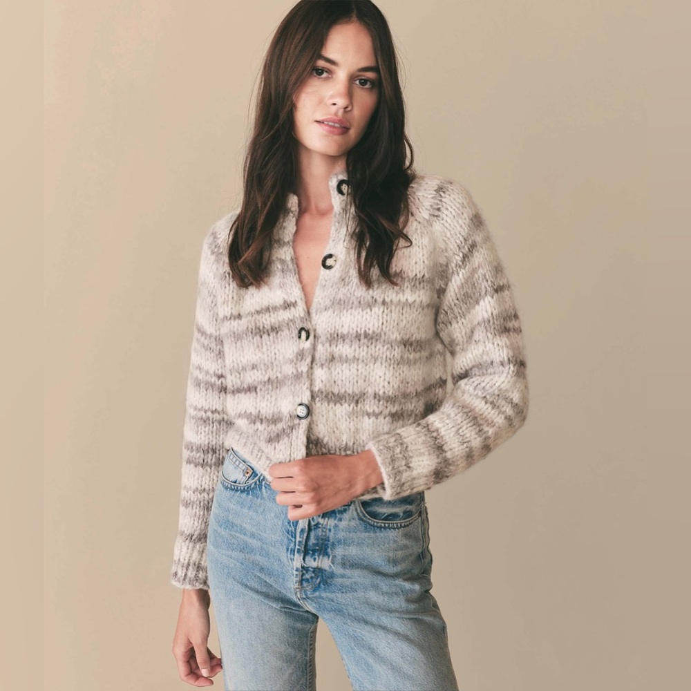 Doen • Newbury Cardigan Birch Bark Space Dye M